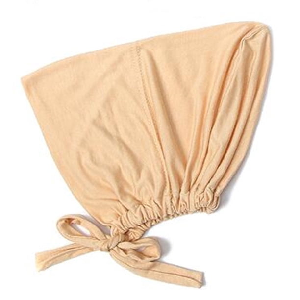 Stay Stylish & Comfortable with Adjustable Inner Under Hijab Cap - Solid Color Bonnet Caps with Ties Back