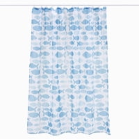 Zahr - Cortina De Baño Estampada Pol - Morado Hojas