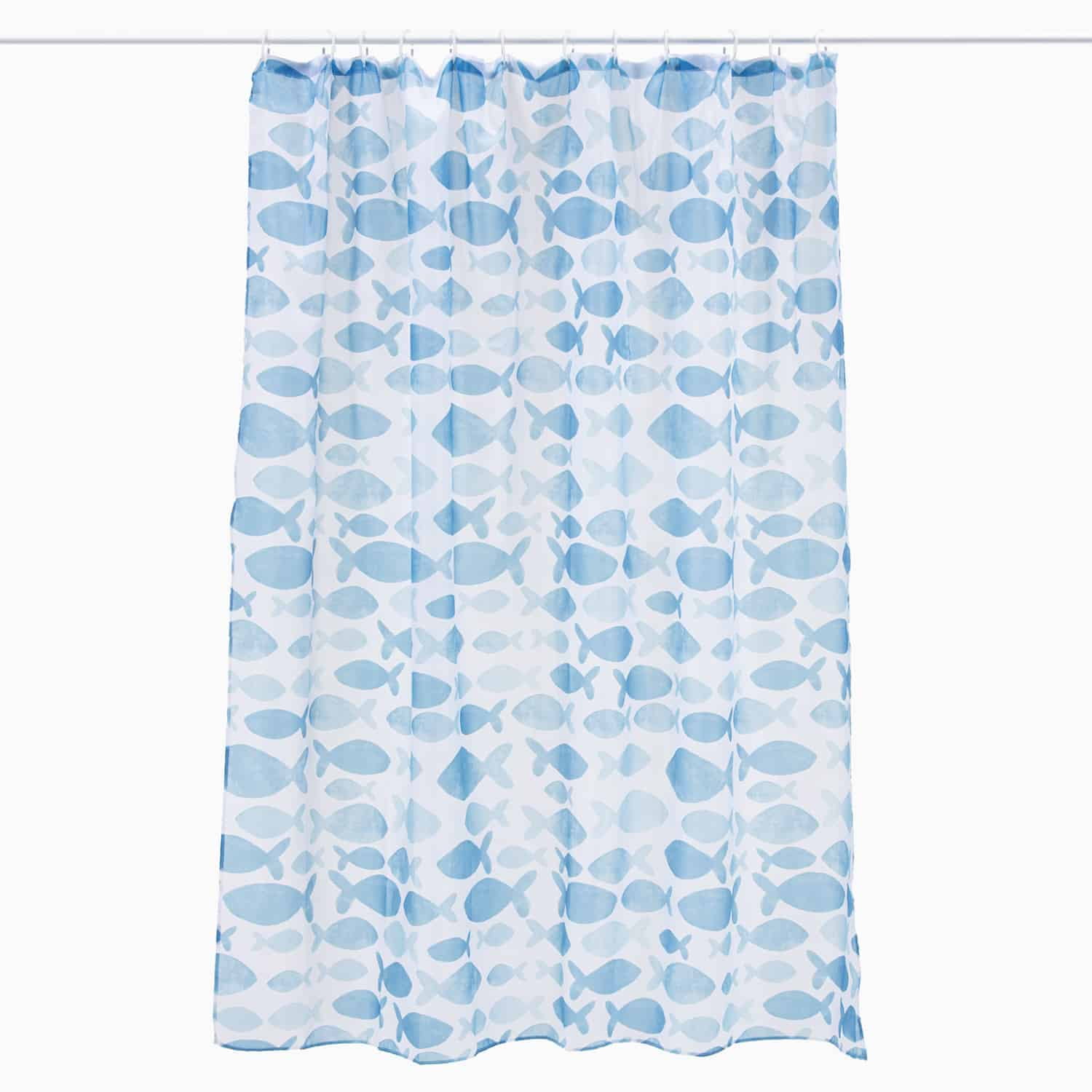 Zahr - Cortina De Baño Estampada Pol - Morado Hojas