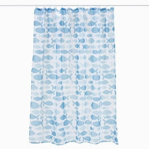 Zahr - Cortina De Baño Estampada Pol - Morado Hojas