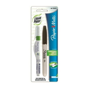 Pack X 4 Liquid Paper Lapiz Corrector + 1 Sharpie Fine – Paper Mate