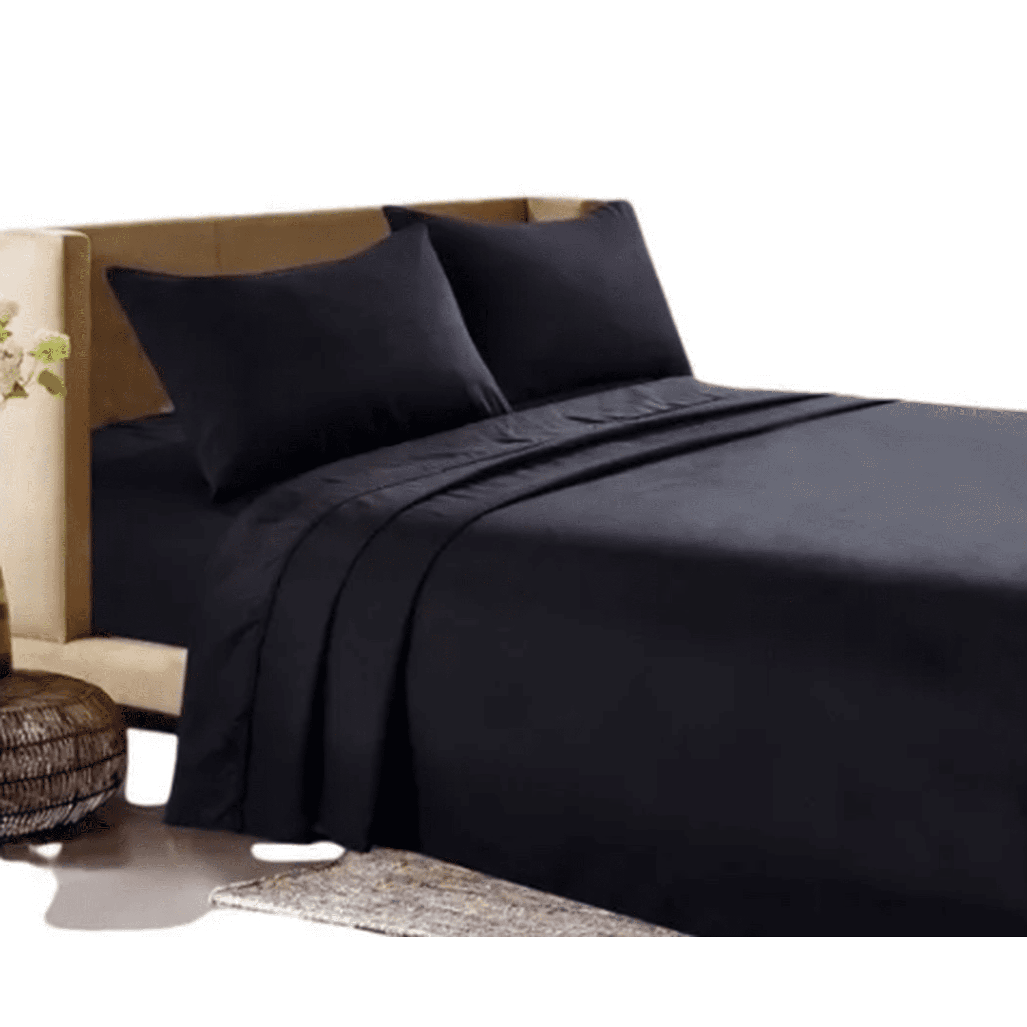 Genérico - Sabanas 200 Hilos King Negro