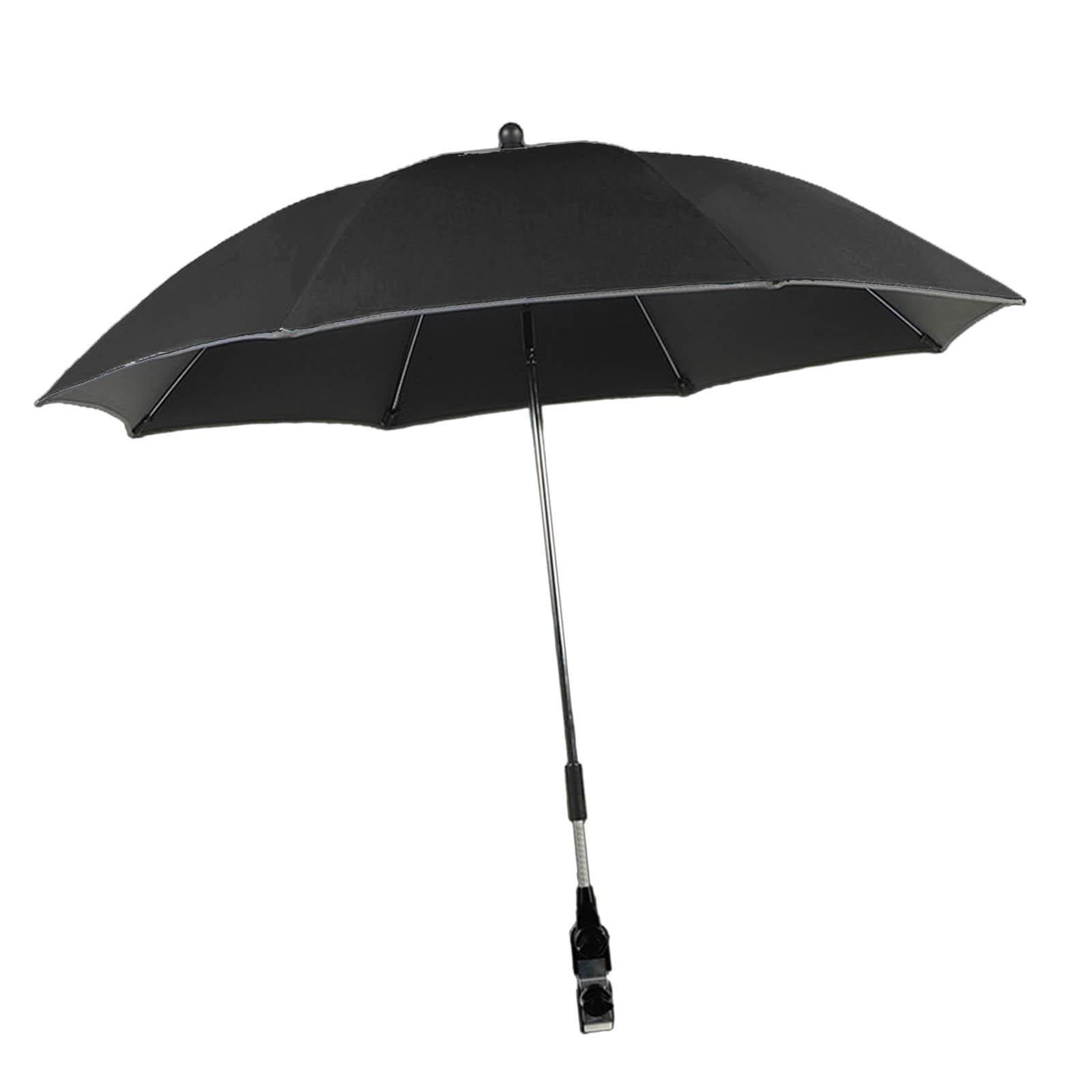 Bothyi - Universal Uv Sombrilla Sun Canopy Cochecitos Cochecito Clip En Cochecito Paraguas Negro