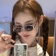 thumbnail image 2 of Gafas de sol de metal con forma de arco de triunfo para mujer, populares gafas de sol retro con forma ovalada., 2 of 6