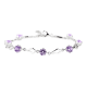 thumbnail image 1 of Pulsera de plata fina 925 amatista Lila púrpura, 1 of 3