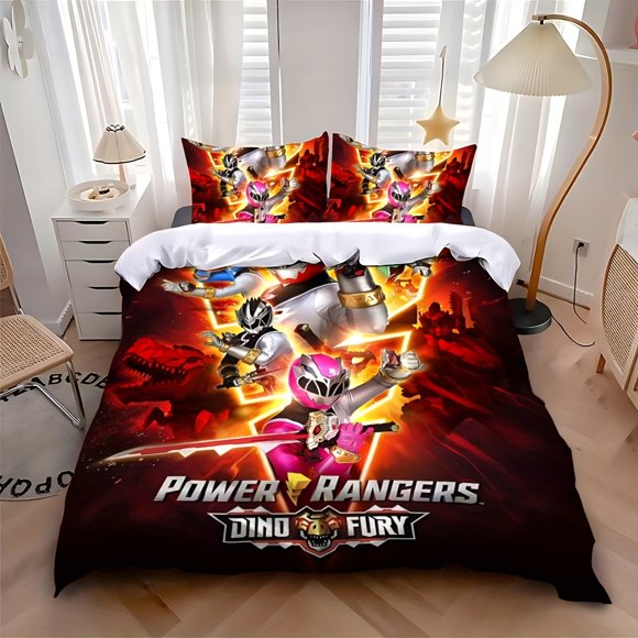 Cool Hot Anime Power R-Rangers: D-Dino FuryS Printed Pattern Suitable Suitable for Home Bedrooms Guest Rooms