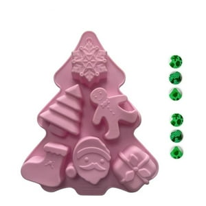 Genérico - Molde De Silicona Molde Navidad Moldes Navideños Arbol