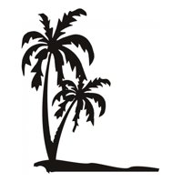 Rienda Libre Graphics - Decomural Palm Trees Tropical Beach Ws-18569