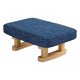 thumbnail image 4 of Reposapiés Rectangular Con Patas De Madera Para Comedor, Dormitorio, Escritorio, Color Azul, 4 of 5