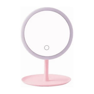 Genérico - Espejo Con Luz Led Maquillaje Plegable Redondo Recargable