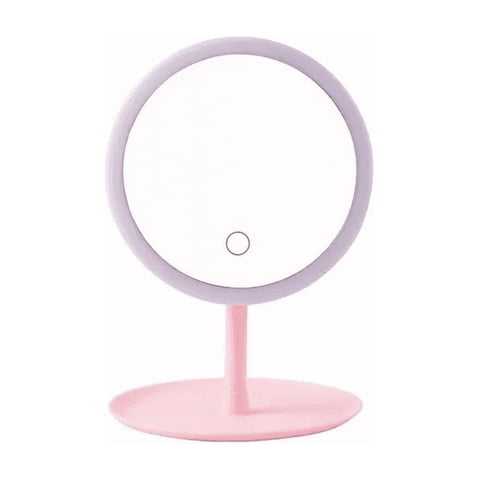 Genérico - Espejo Con Luz Led Maquillaje Plegable Redondo Recargable