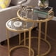 thumbnail image 4 of Mesa auxiliar Nesting SEI Furniture Evelyn Glam, juego de 2 piezas, dorada, 4 of 5
