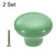 thumbnail image 3 of Uxcell 2 Paquetes de Pomos de Cerámica para Cajones Tiradores Redondos Verdes, 3 of 6
