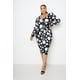thumbnail image 4 of Vestido Midi Fruncido con Cintura Caída y Lunares, Talla 3XL, 4 of 8