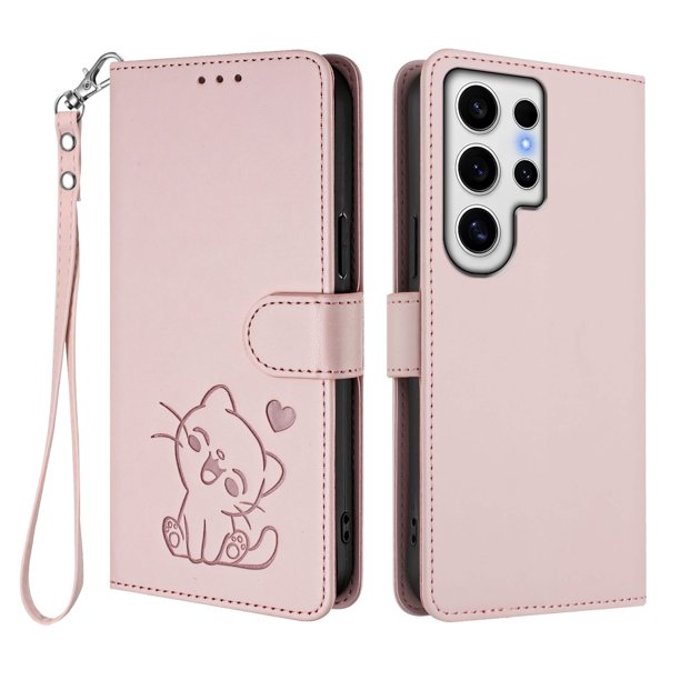 Funda Billetera con Espacio para Fotos para Samsung Galaxy S24 Ultra, Rosa
