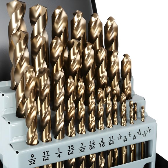 Juego de brocas Yougfin Cobalt M35 Metal para acero de 1,5 a 13 mm, 29 unidades