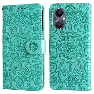 Funda Tipo Cartera Foxdock Para Oneplus Nord N20 5G , Diseño Girasol En Relieve, Cuero Pu, Cierre Magnético, Soporte Y Tarjetero