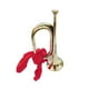 thumbnail image 1 of Cobre y latón Bugle Marching Bugle Instrumento de música con boquilla Scouting Trompeta Bugle Trompeta de caballería para principiantes Adultos , Dorado, 1 of 5