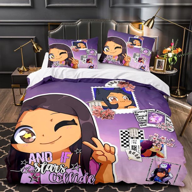 Aphmau Bed Set Twin Full Queen King Size Game Aphmau Bed Set Children Bedroom Duvet Cover Sets 2/3 Piece Bed Linen Bed Sheets