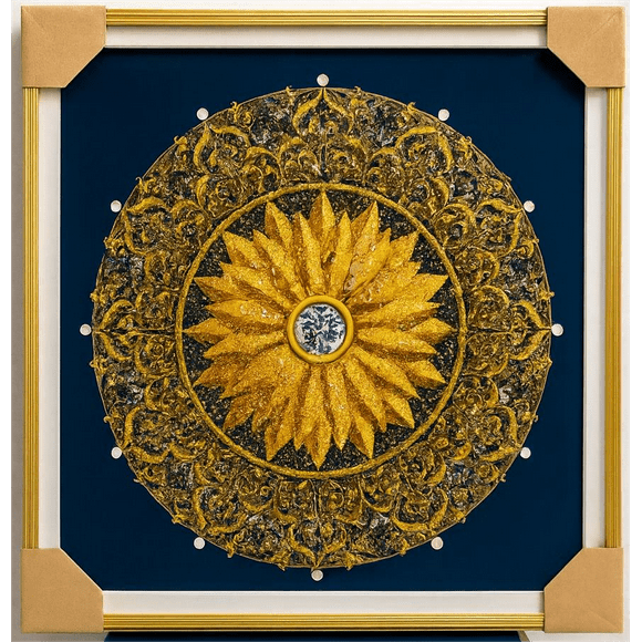 Cuadro Mandala en Marco Dorado 50x50cm