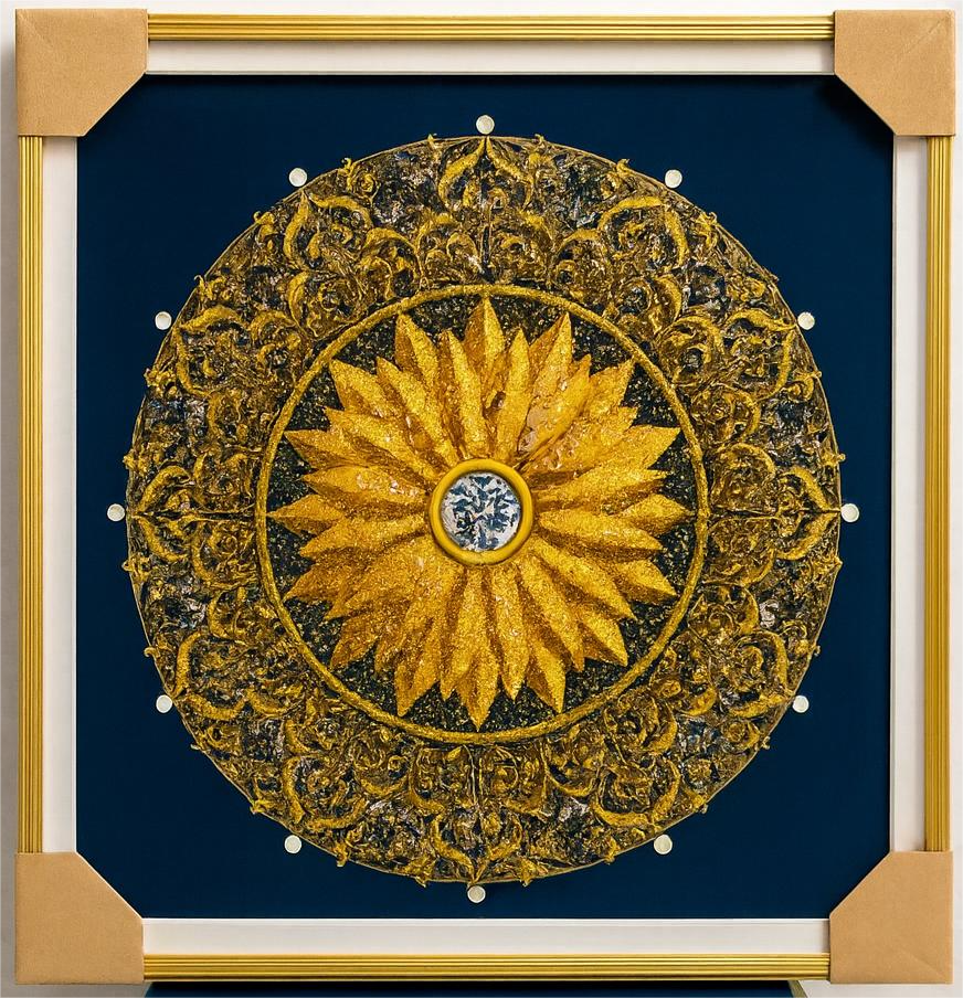 Decostilo - Cuadro Mandala En Marco Dorado 50X50Cm