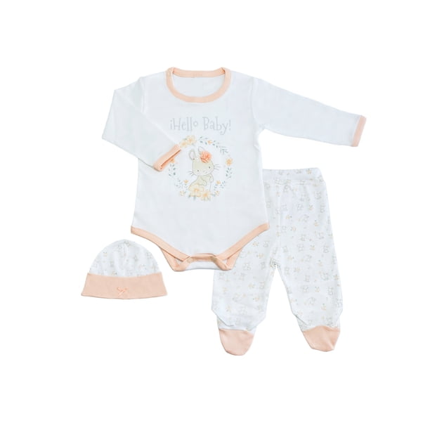 Ajuar Piezas Hello Meses Melange 100% Algodón Peruano