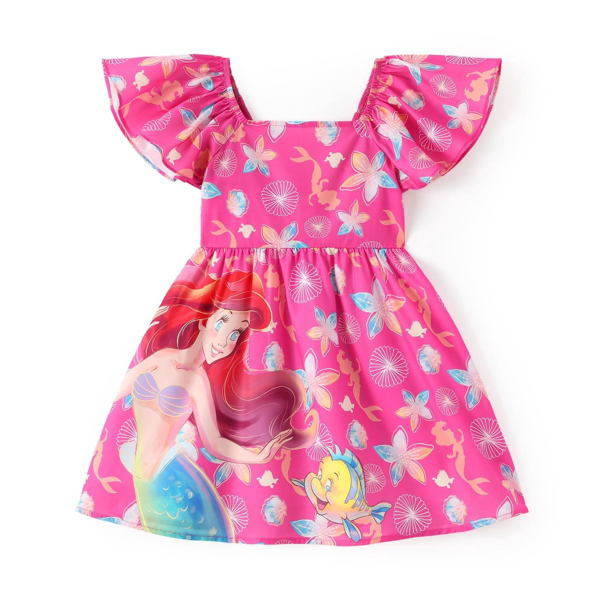Vestido Disney Princess Little Mermaid Ariel Para Niñas 4-5t