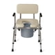 thumbnail image 1 of Cómoda Drop Arm Medline con asiento y respaldo acolchados, 1 of 6