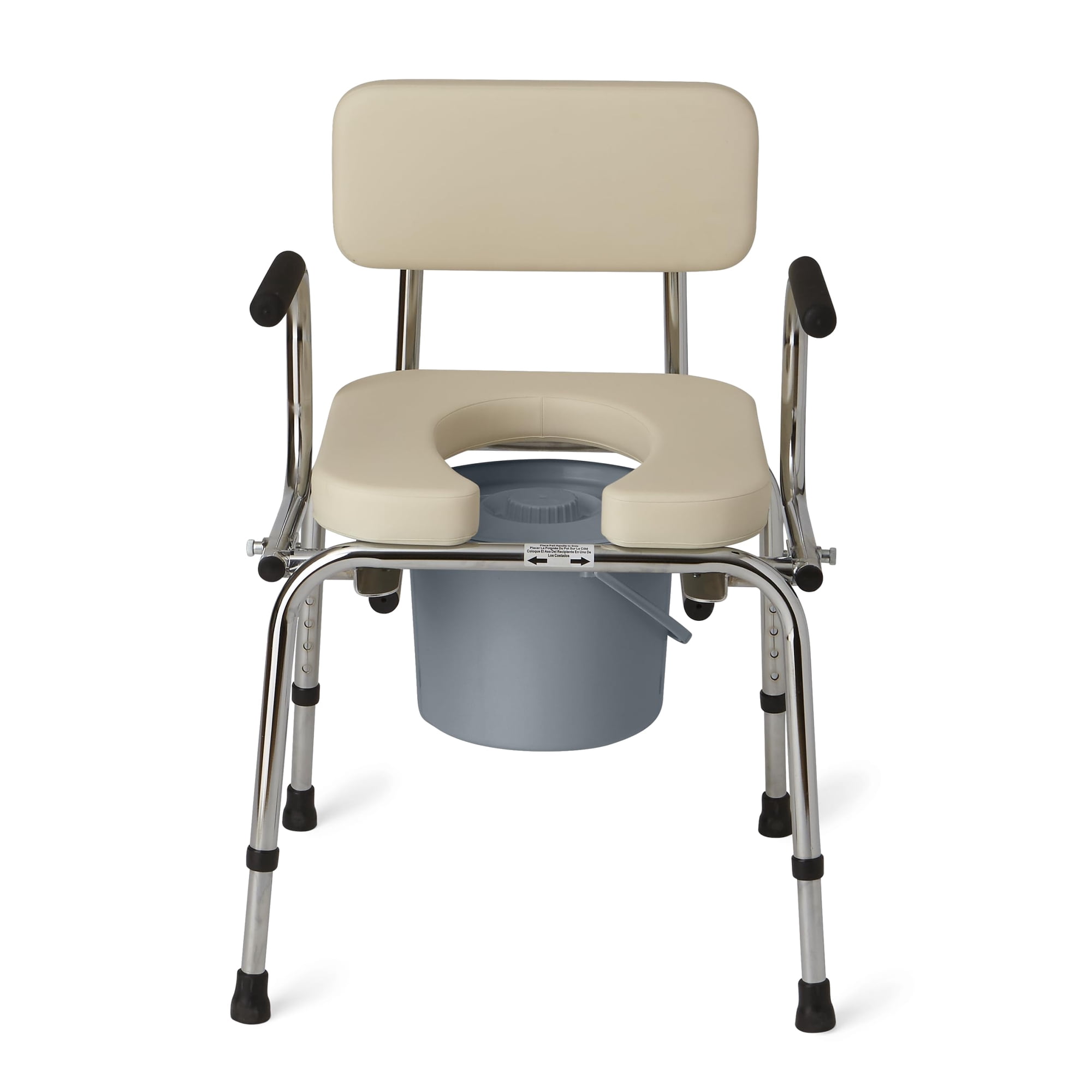 Cómoda Drop Arm Medline Con Asiento Y Respaldo Acolchados