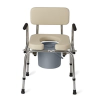 Cómoda Drop Arm Medline Con Asiento Y Respaldo Acolchados