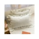 thumbnail image 3 of Juego estándar de 2 fundas de almohada con volantes, estilo vintage chic, estilo rústico brillante, con volantes, estilo campestre., 3 of 5