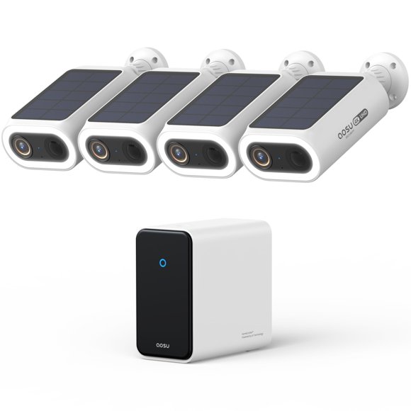 Cámara de seguridad inalámbrica aosu 4K kit solar de 4 cámaras