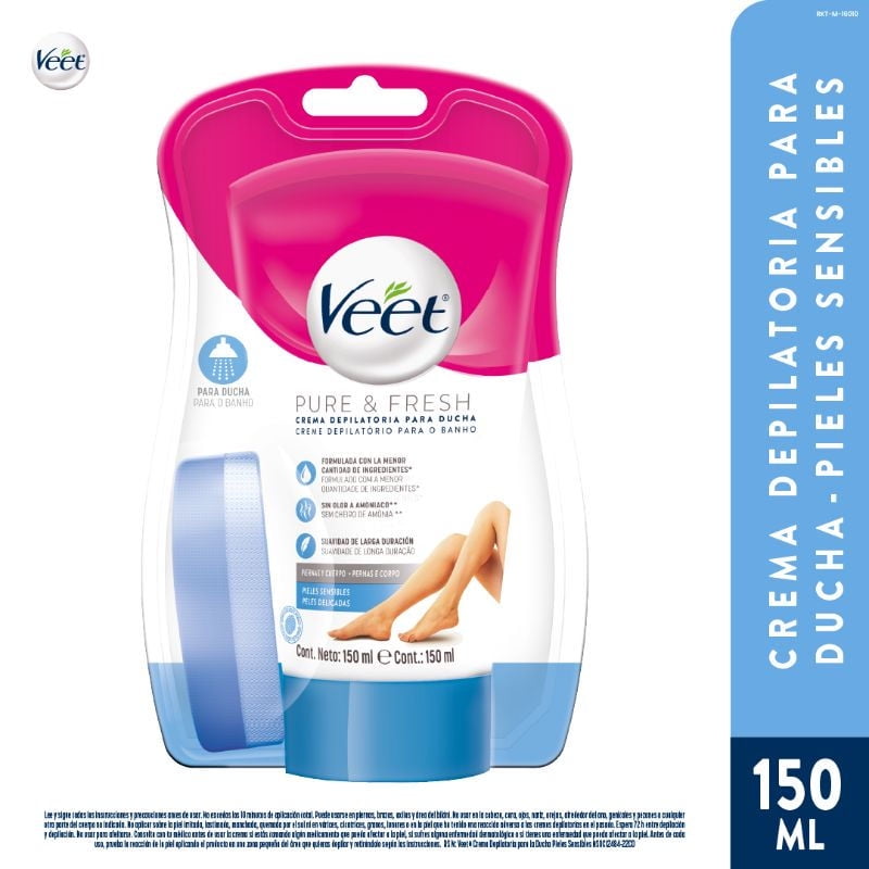 Veet - Crema Depilatoria Para Ducha Piel Sensible
