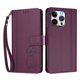 thumbnail image 3 of Funda Cartera Trébol para iPhone 13 Pro con Ranuras Tarjetas y Carga Inalámbrica Violeta, 3 of 6