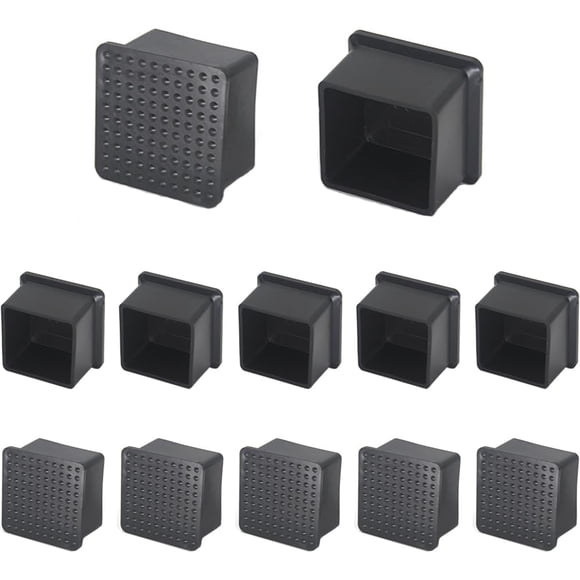 Tapones De Goma Para Patas De Silla 12 Piezas Cuadrados De 38 X 38 Mm
