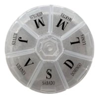 Genérico - Set 5 Pastillero Circular Semanal Organizador Tabletas Lau