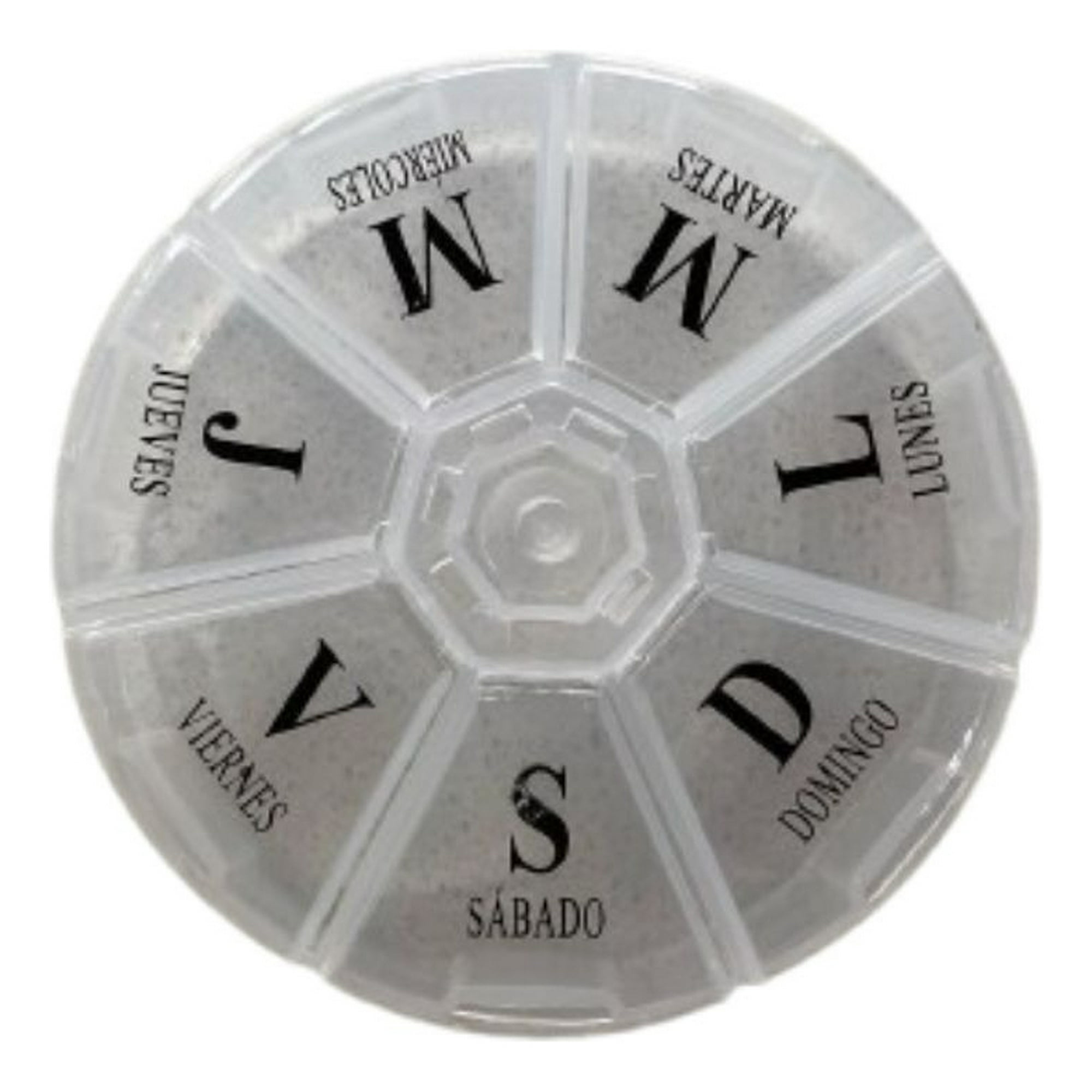 Genérico - Set 5 Pastillero Circular Semanal Organizador Tabletas Lau
