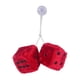 thumbnail image 2 of 2 Uds., Dados De Espejo, Modelo De Dados Colgantes Suaves Para Decoración De Adornos, Rojo, 2 of 5