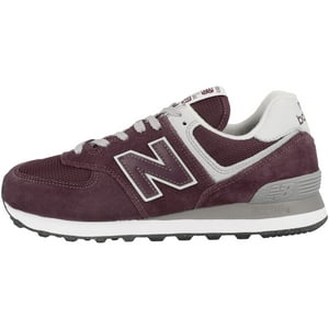 Zapatilla New Balance 574 Core Para Mujer, Color Burdeos Y Blanco