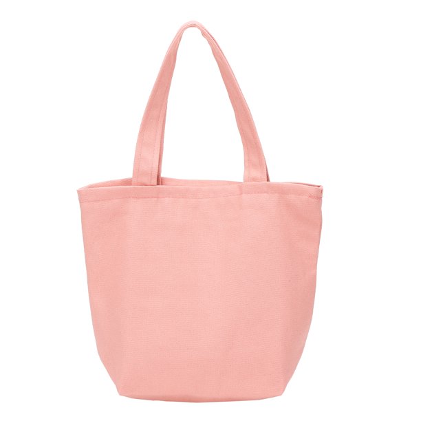 Bolsa de Lona con Cierre de Cremallera, Bolsa de Compras de 10.2" x 3.9" con Asas para Regalos de Cumpleaños, Rosa