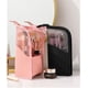 thumbnail image 2 of Bolsa organizadora de brochas de maquillaje, estuche de viaje para brochas de artista, vaso de maquillaje vertical, impermeable y a prueba de polvo, estuche con cremallera (rosa), 2 of 7