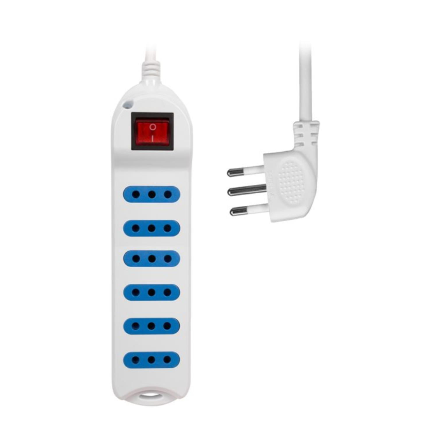 Philco - Alargador Extension 6 Entradas Con Switch 3mts Blanco