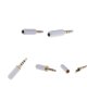 thumbnail image 2 of 5x 3.5mm 1/8 "trrs 4 polos macho conector a / v conector de soldadura blanco, 2 of 5