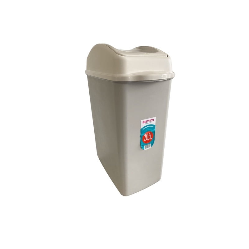 Basurero 20,5 Lts Rectangular San Remo Con Tapa Vaivén