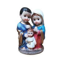 Magideal - Estatua De La Sagrada Familia, Estatua De La Madre María, Artesanía, Obra De Arte, Escultura De Resina Religiosa, Estatuilla Familiar Para El Hogar De