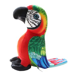 Magideal - Loro De Peluche De Simulación, Juguetes De Peluche, Muñeco De Juguete, Loro Para Decoración Del Hogar, Adorno: , Rojo