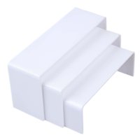 Magideal - 3 Uds Soportes De Exhibición Acrílicos Soportes De Estante Escalera Escalonada Soportes De Exhibición Rectangulares Para Muñecas Figuras Juguetes Cole Blanco