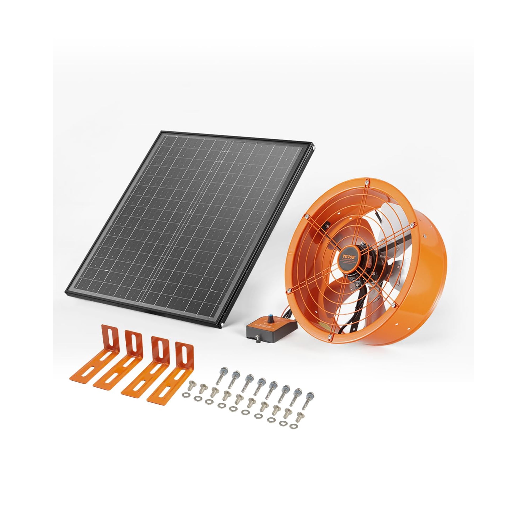 Ventilador De Montaje A Dos Aguas Vevor, De 14 Pulgadas, Con Energía Solar, Escape De Ático