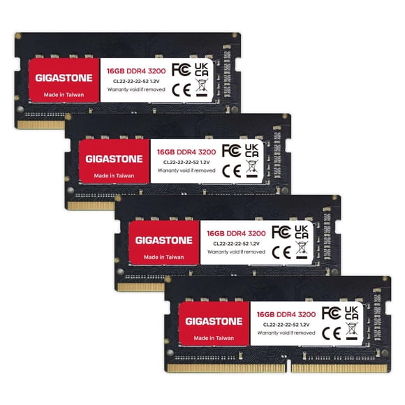 Kit de memoria RAM Gigastone de 64 GB (4 x 16 GB) DDR4 3200 MHz SODIMM