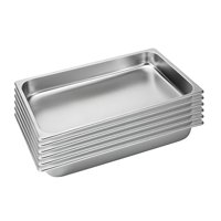 Prochef - Pack 6 Depositos Gastro Gn 1/1 X 65 Mm Acero Inox